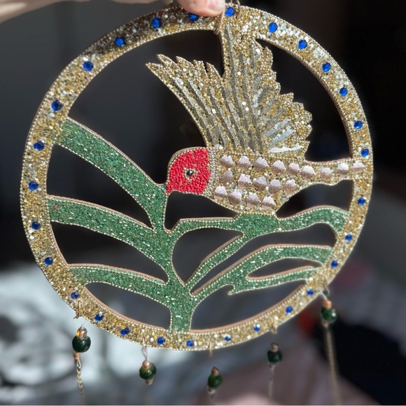 Handcrafted Hummingbird Wind Chime – Glass Beaded Boho Decor - Picture 5 of 10